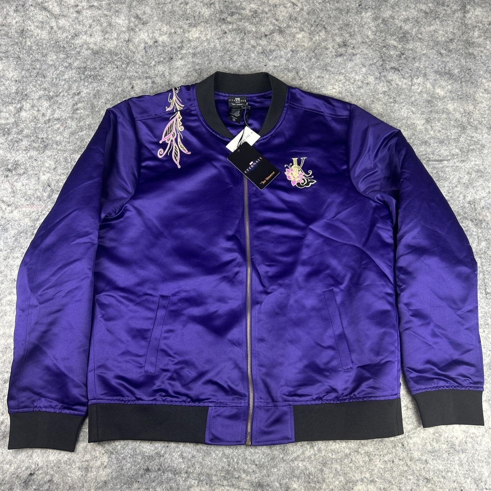 NWT Marvel Eternals Kingo Satin Large Purple Varsity Jacket Our Universe Dragon